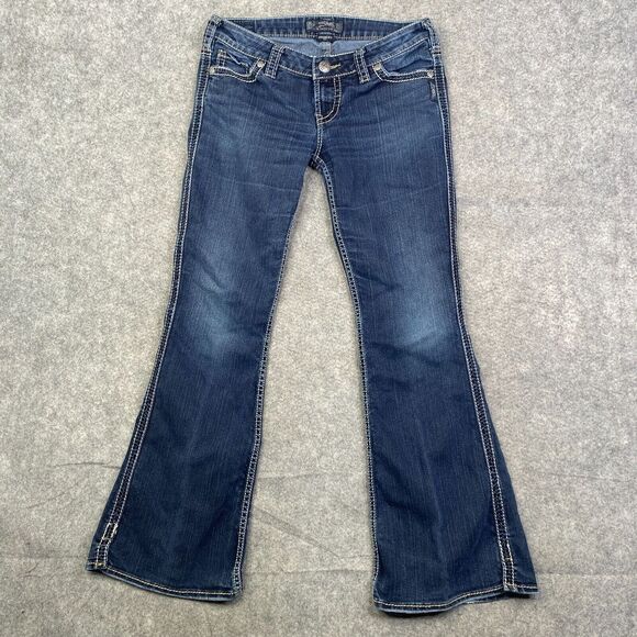 Silver Jeans Frances 22 Dark Wash Flare Jeans Size 29 x 31 Western (30x30) - Picture 1 of 13